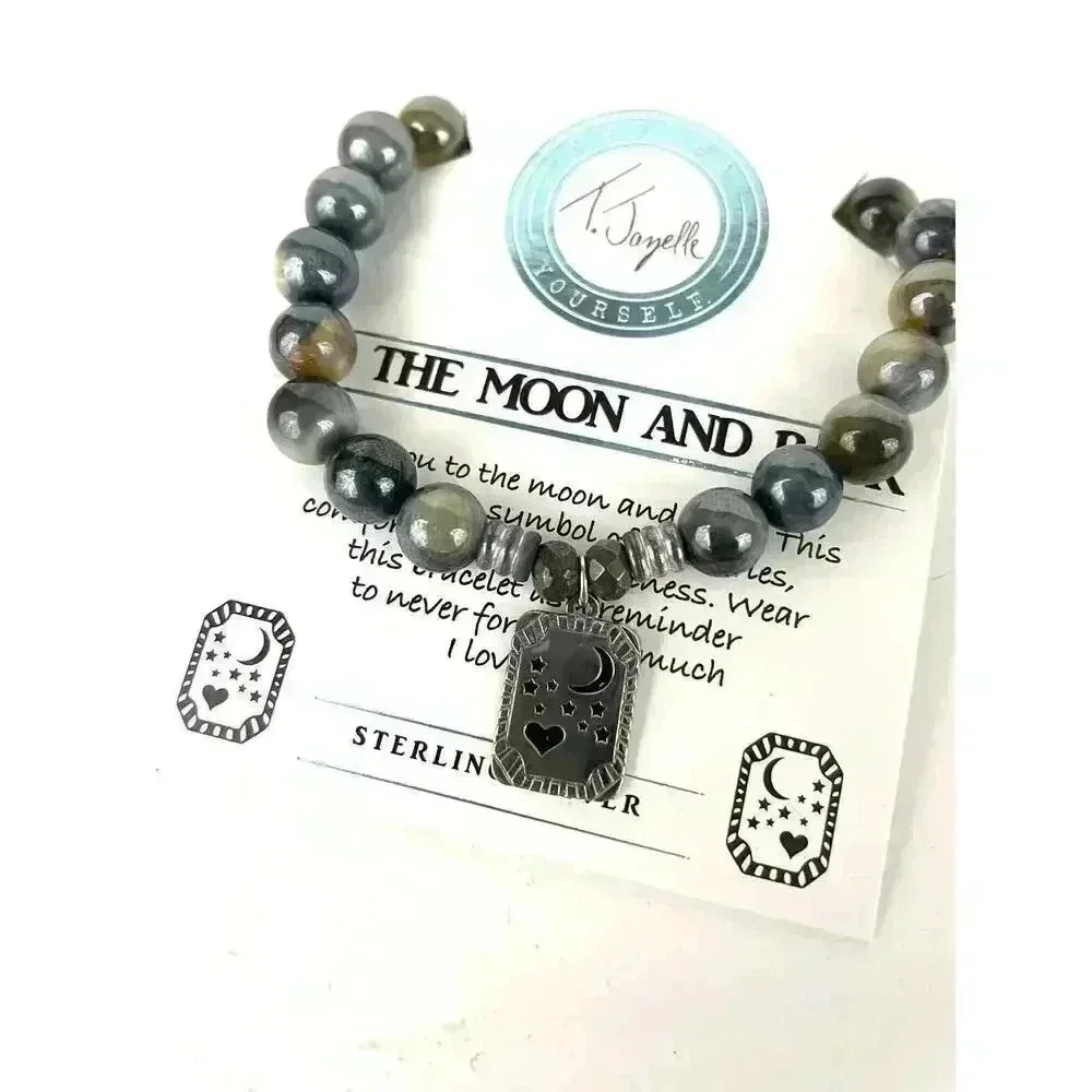 T Jazelle Bracelet To The‎ Moon & Back Sterling Silver TJ 925 With Box